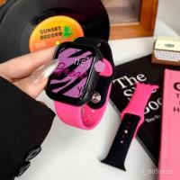 ราคา Hot Barbie Powder Strap Sport for Apple Watch Ultra Band 49mm 40mm 44mm 42mm 38mm Soft Silicone Bracelet iWatch Series 8 (47257105219)