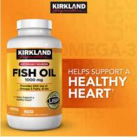 ราคา [สินค้าหมด] KIRKLAND Fish oil 1000 mg. ขนาด 400 softgel น้ำมันปลาบำรุงประสาทและสมอง (2252644278)