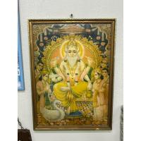 ราคา ภาพพระพรหมพร้อมกรอบไม้เก่าจากอินเดีย (42808875184)