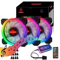 ราคา พัดลม ไฟเล่นตามดนตรี RGB Coolmoon Colorful+รีโมทคอนโทล Solar Eclipse (56754263161)