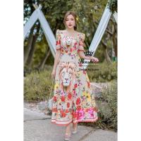 ราคา 3xl มือ✌️ เดรสยาวลายสิงโต ป้าย lady sunshine (16884268736)