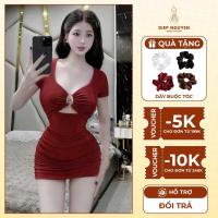 ราคา ชุดเดรส บอดี้คอน แขนสั้น เว้าหน้าอก และอุปกรณ์ ปักเอว หุ่นเซ็กซี่ สไตล์เกาหลี (56506716781)