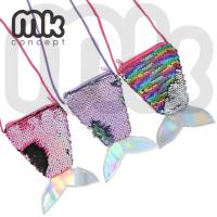 ราคา Happi GO Shinning Reversible Mermaid Tail Shining Sequins กระเป๋าใส่เหรียญ Little Crossbody กระเป๋าสลิงผู้ถือบัตรกระเป๋าสตางค์ (22768794796)