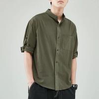 ราคา เสื้อเชิ้ตแขนสามส่วน ผ้าฝ้าย และผ้าลินิน แฟชั่นสําหรับผู้ชาย ขนาด: m l xl 2xl 3xl รุ่น 919 (15827714958)