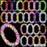 ราคา MAGICIAN LED ฮาวาย Leis, หลากสีอุปกรณ์ชายหาดพวงหรีดดอกไม้, สไตล์โบฮีเมียน DIY เรืองแสงใน Dark Silk กลีบสร้อยคอเรืองแสง Party Supplies (42530485854)