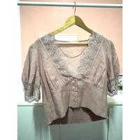 ราคา ZARA ส่งต่อเสื้อลูกไม้ สีชมพูตุ่น size XL (22549412794)