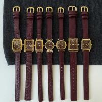 ราคา IEKE Encore สีแดงสีขาว Retro นาฬิกาสุภาพสตรี Niche Temperament High-End เข็มขัดนาฬิกาผู้หญิง (43431400228)