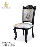 ราคา CHLORIS DINING CHAIR เก้าอี้โต๊ะอาหารสไตล์หลุยส์ รุ่น คลอริส BLACK MAHOGANY (14885365996)