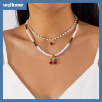 ราคา เวลโนว สร้อยคอลูกปัดเชอร์รี่,ผลไม้สีแดงหลายชั้นสร้อยคอมุกลูกปัด,อินเทรนด์โบว์ พลอยเทียม ซ้อนกระดูกไหปลาร้าเค้นคอเครื่องประดับของขวัญวันหยุด (54762300291)