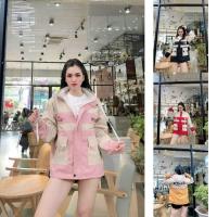 ราคา เสื้อแจ็คเก็ตสีกากีผู้หญิง - เสื้อแจ็คเก็ตผสมสี 695 (45557438088)