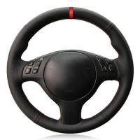 ราคา พวงมาลัยรถ Hand-stitched ของแท้หนังสีดําสําหรับ BMW M Sport E46 330i 330Ci E39 540i 525i 530i M3 E46 (43680117644)