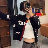 ราคา kitty 'พร้อมส่ง' BK57 เสื้อแขนยาว เสื้อคลุมไหมพรมแขนยาว คอกลม ดีเทลลายน้องหมาสีเทาดำ ผ้านุ่ม เสื้อคาร์ดิแกน (50903411550)
