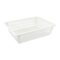 ราคา KASSA HOME ตะกร้าพลาสติกอเนกประสงค์ทรงเหลี่ยม รุ่น NNH-335-M ขนาด 32.5 x 40 x 9.5 ซม. สีขาว (15660324973)