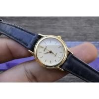 ราคา นาฬิกา Vintage มือสองญี่ปุ่น Seiko Spirit 4N21 0580 Yellow Dial ผู้หญิง ทรงกลม ระบบ Quartz ขนาด24mm (27851545911)