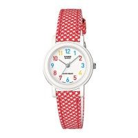ราคา Casio Standard นาฬิกาข้อมือผู้หญิง สายหนัง/ผ้า รุ่น LQ-139LB-4B - สีแดง (1500557879)