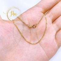 ราคา สร้อยคอทองแท้ PM ตะขอก้ามปู ทองคำแท้ 9k Italy (375) ลายสี่เสา มีใบรับประกันจากทางร้าน (23971520215)