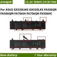 ราคา C41N1906-1 15.4V 90WH แบตเตอรี่แล็ปท็อปสำหรับ ASUS GX550LWS GX550LXS FX506HM FA706IH FA706QR FX506HC (44709970745)