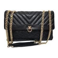 ราคา กระเป๋าสะพาย Quilted Black Shoulder Bag Topshop/Crossbody Purse❤️ สินค้ามือสองแบรนด์แท้ (28006687589)