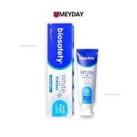 ราคา BIOSAFETY white & protect toothpaste ไบโอเซฟตี้ ยาสีฟัน ไวท์ แอนด์ โพรเทค 100 g (28923303837)