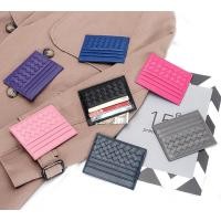 ราคา Ultra-Thin Mini หนังแกะสุภาพสตรีผู้ถือบัตรเครดิตแฟชั่นผู้ถือบัตรรถบัส Multi-Card Slot ผู้ชายทอผู้ถือบัตร ID กระเป๋า (57809954926)