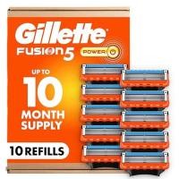ราคา Gillette Fusion5 Power 5-Blade Razor Blade Refills for Men with Precision Trimmer, 10 Count (27445087357)