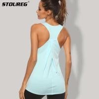 ราคา Racerback ท็อปส์แขนกุดแบบ สำหรับออกกำลังกายผู้หญิง เสื้อวิ่ง เสื้อโยคะ เสื้อกีฬา เสื้อครอป (29538741682)