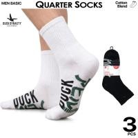 ราคา DUCK DYNASTY Mens 3 in 1 Pack Cotton Blend Half Terry Quarter Socks DDBB 307-3 (คละสี) Stokin Lelaki (47757364439)