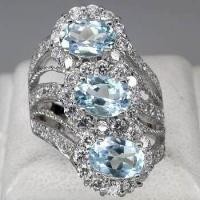 ราคา แหวนเงินแท้ 925 พลอยโทพาซ Topaz น้ำหนัก 4.85 กะรัต สวยไฟดีค่ะ (17266051906)