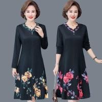 ราคา ลูกค้าขายส่ง เดรสแขนยาว เดรสกี่เพ้า เดรสพิมพ์ลาย (27085579444)