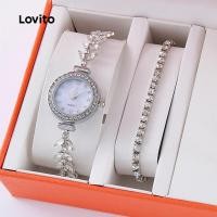 ราคา Lovito แพ็คคู่ 2 เรือน นาฬิกาควอทซ์แบบลําลอง LFA114035 (52212057637)
