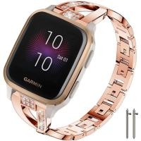 ราคา ใช้งานร่วมกับ Garmin Venu Sq Band, ผู้หญิงโลหะเปลี่ยนโซ่ Bling สร้อยข้อมือสายรัดข้อมือสําหรับ Garmin Venu/Venu Sq/Venu Sq Music,Vivoactive 3,Vivomove HR,Garmin Move Luxe/Styl (55411464233)
