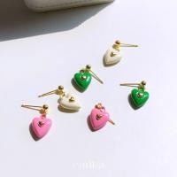 ราคา earika.earrings - twin heart candy ต่างหูห้อยหัวใจสีหวานก้านเงินแท้ชุบทอง (มีให้เลือก 3 สี) ผิวแพ้ง่ายใส่ได้ (22436283142)