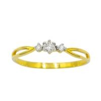 ราคา Happy Jewelry แหวนเพชร 3 เม็ด ก้านคู่โค้ง แหวนเพชร แหวนทองเพชรแท้ ทองแท้ 37.5% ME936 (23903617455)