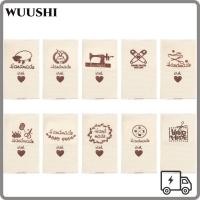 ราคา WUSHI 50 ชิ้นผ้าป้ายเสื้อผ้ากรรไกรแกะรูปหัวใจทอถักอุปกรณ์แท็กเสื้อผ้า (29994589457)
