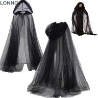 ราคา เสื้อคลุมฮู้ดสำหรับฮาโลวีน สไตล์วินเทจ สีดำลายลูกไม้ แบบเคป (45458525326)