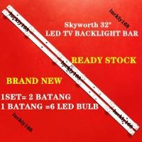 ราคา 2 ชิ้น/เซ็ต LED Backlight Strip BBK DEXP สําหรับ TCL สําหรับ Skyworth PPTV 32V4 32C4 32V4A 32W4 320E66 JL.D32061330-296AS-M DLED32BK 2X6 (49710677229)