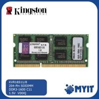 ราคา Kingston KVR16S11/8 DDR3 1600MHz 8GB SODIMM สําหรับแล็ปท็อป Single RAM CL11 1.5V Dual Rank โมดูล (52612237897)