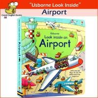 ราคา *พร้อมส่ง* เล่มใหญ่ หนังสือบอร์ดบุ๊ค Usborne Look Inside An Airport กระดาษแข็ง เปิด ปิด ได้ (3042178657)