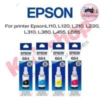 ราคา หมึก Epson 664 เป็นหมึกเติมแท้แบบ Dye Ink (หมึกย้อมสี) ความจุ 70 ml. (52558169932)