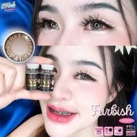 ราคา สายตาปกติ Wink furbish /Elsa Gray Brown บิ๊กอาย สุดปัง คอนแทคเลนส์ รายเดือน มีอย แถมตลับฟรี เลนส์นิ่ม สวยปังมาก (27084896915)