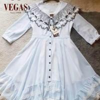 ราคา เดรสป้ายเวกัส แท้ สีฟ้า (1320075756)