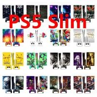 ราคา 50 สีสติกเกอร์ผิวใช้งานร่วมกับ Sony Playstation 5 Slim Disc & Digital Edition ไวนิล Decal รูปแบบชุดฟิล์มป้องกันสําหรับ PS5 Slim คอนโซลและ 2 ชิ้น Controller (52959561314)