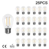 ราคา S14 2W String Light Bulb Warm White 2700K 220V 110V 24V E27 Waterproof Plastic Led Filament Vintage ST45 Replacement Bul (22863163070)