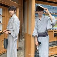 ราคา ผู้ชายกิโมโนแบบดั้งเดิมซามูไรเสื้อคลุมสไตล์ญี่ปุ่นบ้านเสื้อคลุมอาบน้ําผู้ชายผู้หญิงกิโมโนเขียนการถ่ายภาพเสื้อผ้า QND7 (41031132161)