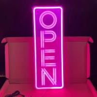 ราคา ป้ายไฟ ป้ายไฟตัวอักษร ป้ายไฟร้าน ป้ายไฟOPEN ป้ายไฟนีออน ป้ายไฟวิ่ง ป้ายไฟLED-OPEN ทรงตั้ง สีชมพู1290บาท (22458415128)