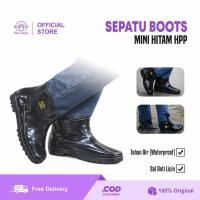 ราคา [สหรัฐ] รองเท้าบูทมินิผู้ชายวัสดุยางสีดํากันลื่นกันน้ํา / รองเท้ายางสั้นรองเท้ามินิ (47161240229)