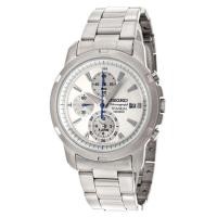 ราคา Seiko SNAE45 Mens Chronograph Titanium Watch - White (295576797)