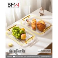 ราคา Livia 9726 ถาดสี่เหลี่ยม/ bmw ยี่ห้อ gold list ถาดอะคริลิค 25cm x 33Cm (54606744470)
