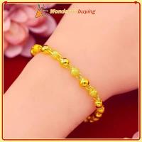 ราคา สร้อยข้อมือลูกปัดเคลือบเงินสำหรับผู้หญิง สไตล์แฟชั่น เครื่องประดับสำหรับงานแต่งงานและของขวัญ (41679618980)