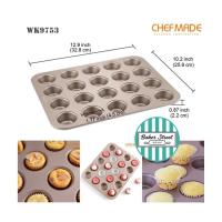ราคา พิมพ์ CHEFMADE รหัส WK9753 พิมพ์มัฟฟิน 20 หลุม เคลือบเทฟลอนสีทอง (11946400043)